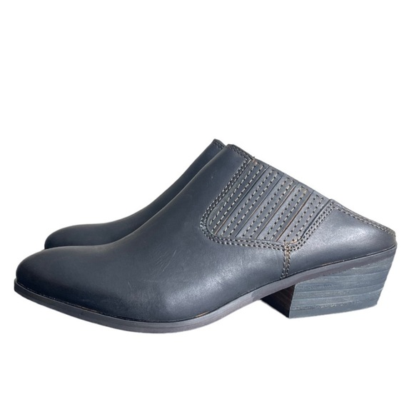 Frye Roxie Slip-On Leather Block Heel Mules – Size 6 - Picture 3 of 7